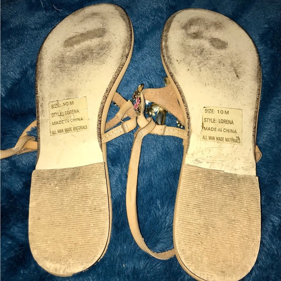 Two lips floral Sandles size 10 - Picture 3 of 4